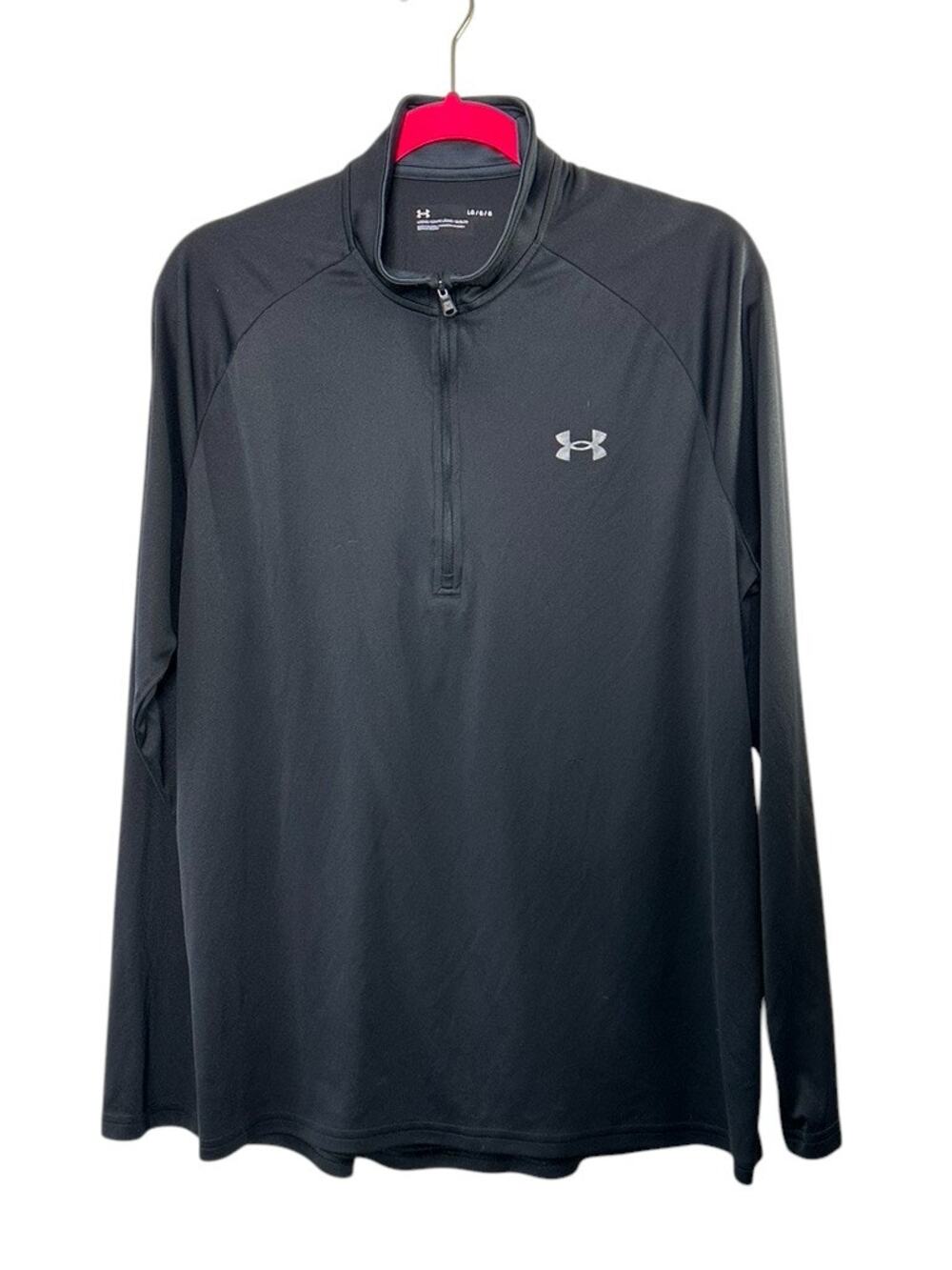 Under Armour Black Tech ½ Zip Long Sleeve Pullover Shirt Men's Large  Loose Fit
